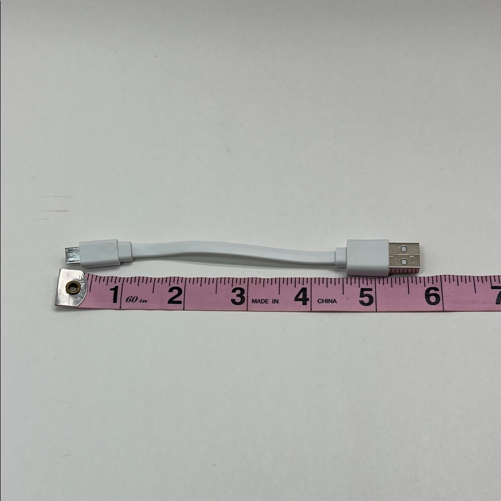 White USB to Micro USB Cable
